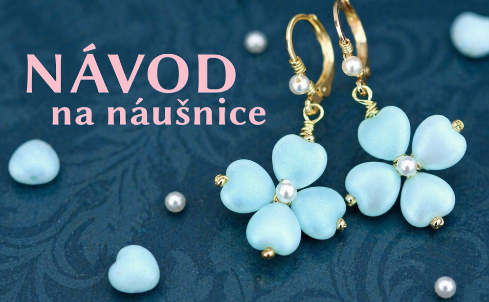 Návod na náušnice z korálků - čtyřlístek